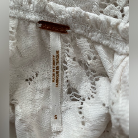 Free People, Olivia Lace Tee in Ivory, Small - Picture 4 of 4